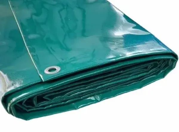 Profi-Holzabdeckplane 650g/m² in Grün. | 1,5 m x 2 m Wasserdicht